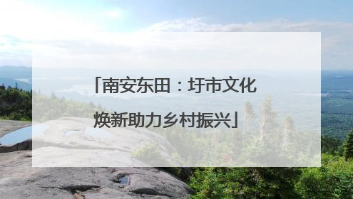 南安东田：圩市文化焕新助力乡村振兴
