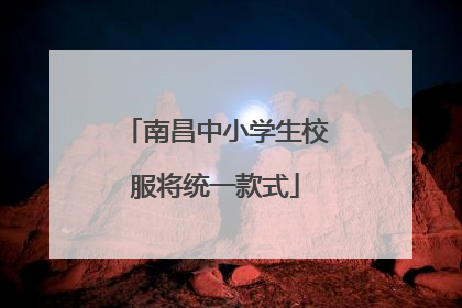 南昌中小学生校服将统一款式