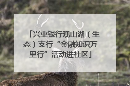 兴业银行观山湖（生态）支行“金融知识万里行”活动进社区