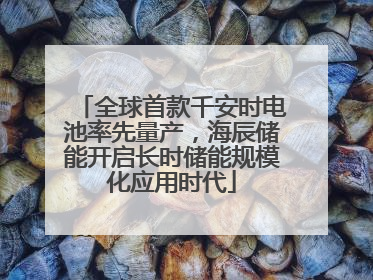 全球首款千安时电池率先量产，海辰储能开启长时储能规模化应用时代