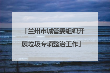 兰州市城管委组织开展垃圾专项整治工作