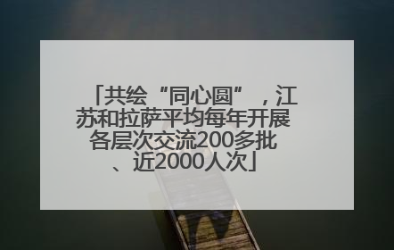 共绘“同心圆”，江苏和拉萨平均每年开展各层次交流200多批、近2000人次