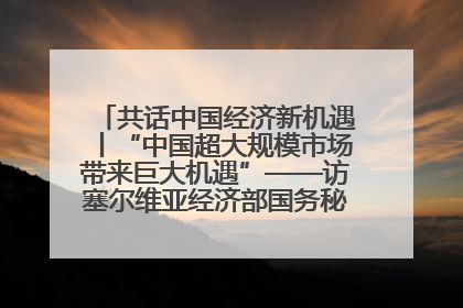 共话中国经济新机遇丨“中国超大规模市场带来巨大机遇”——访塞尔维亚经济部国务秘书尼科利奇
