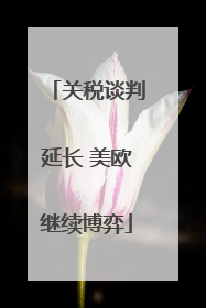 关税谈判延长 美欧继续博弈