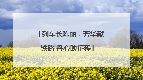 列车长陈丽：芳华献铁路 丹心映征程