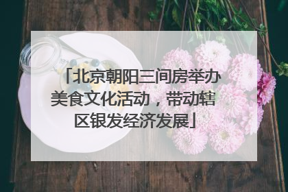 北京朝阳三间房举办美食文化活动，带动辖区银发经济发展