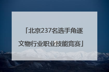 北京237名选手角逐文物行业职业技能竞赛