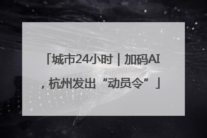 城市24小时｜加码AI，杭州发出“动员令”