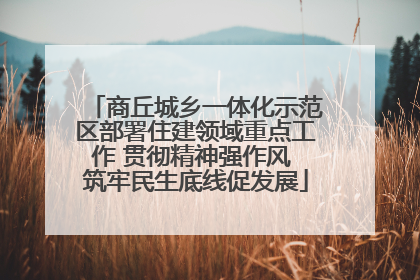 商丘城乡一体化示范区部署住建领域重点工作 贯彻精神强作风 筑牢民生底线促发展