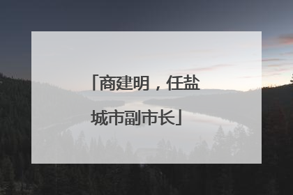 商建明，任盐城市副市长