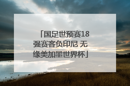 国足世预赛18强赛客负印尼 无缘美加墨世界杯