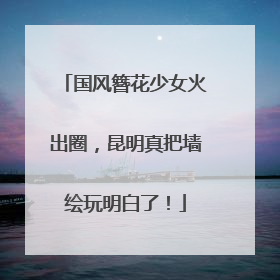 国风簪花少女火出圈，昆明真把墙绘玩明白了！