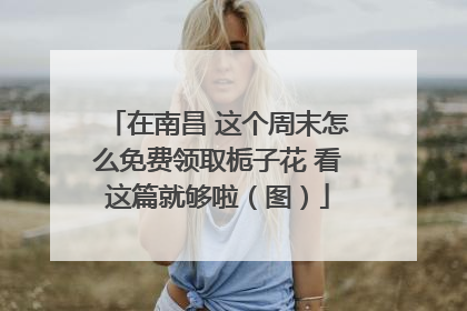 在南昌 这个周末怎么免费领取栀子花 看这篇就够啦（图）