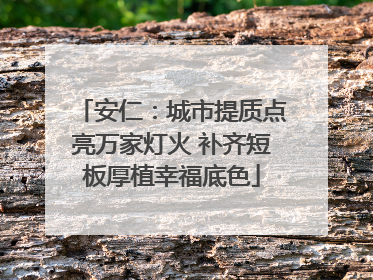 安仁：城市提质点亮万家灯火 补齐短板厚植幸福底色