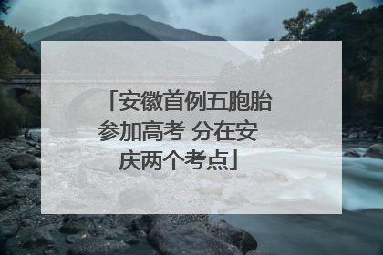 安徽首例五胞胎参加高考 分在安庆两个考点