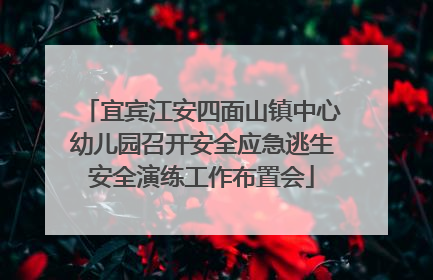 宜宾江安四面山镇中心幼儿园召开安全应急逃生安全演练工作布置会