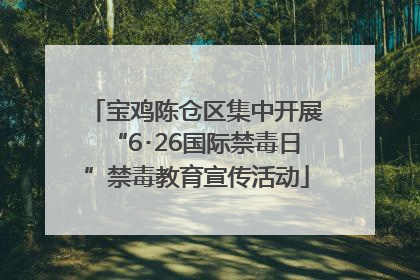 宝鸡陈仓区集中开展“6･26国际禁毒日”禁毒教育宣传活动