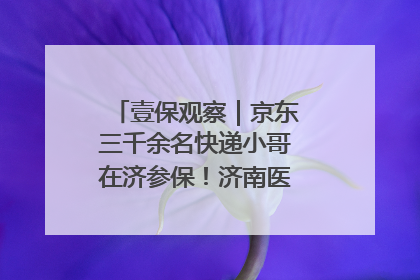 壹保观察｜京东三千余名快递小哥在济参保！济南医保局喊你来参保