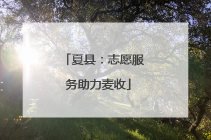 夏县：志愿服务助力麦收