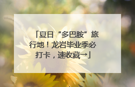 夏日“多巴胺”旅行地！龙岩毕业季必打卡，速收藏→