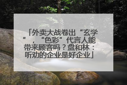 外卖大战卷出“玄学”，“色彩”代言人能带来顾客吗？盘和林：听劝的企业是好企业