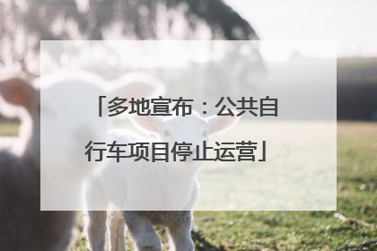 多地宣布：公共自行车项目停止运营