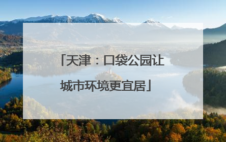 天津：口袋公园让城市环境更宜居