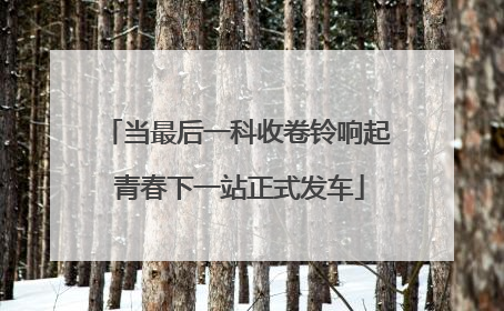 当最后一科收卷铃响起 青春下一站正式发车