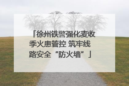 徐州铁警强化麦收季火患管控 筑牢线路安全“防火墙”