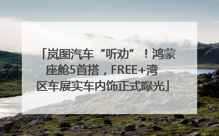 岚图汽车“听劝”！鸿蒙座舱5首搭，FREE+湾区车展实车内饰正式曝光