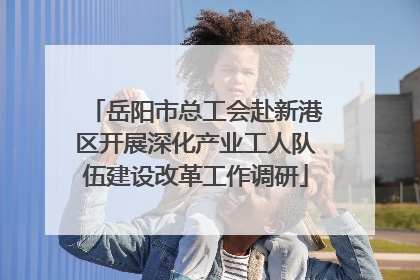 岳阳市总工会赴新港区开展深化产业工人队伍建设改革工作调研