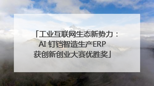 工业互联网生态新势力：AI 钉铛智造生产ERP获创新创业大赛优胜奖