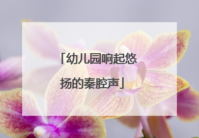 幼儿园响起悠扬的秦腔声