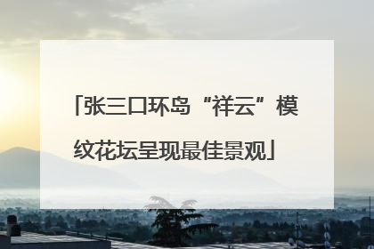 张三口环岛“祥云”模纹花坛呈现最佳景观