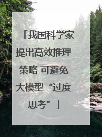 我国科学家提出高效推理策略 可避免大模型“过度思考”