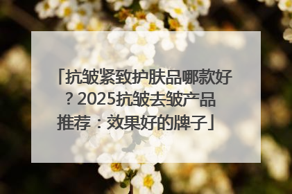 抗皱紧致护肤品哪款好？2025抗皱去皱产品推荐：效果好的牌子