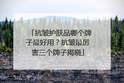 抗皱护肤品哪个牌子最好用？抗皱最厉害三个牌子揭晓