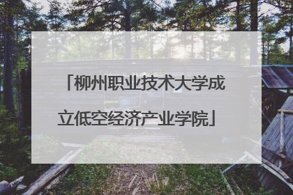 柳州职业技术大学成立低空经济产业学院
