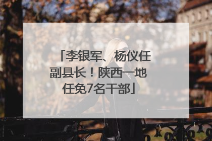 李银军、杨仪任副县长！陕西一地任免7名干部