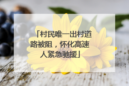 村民唯一出村道路被阻，怀化高速人紧急驰援