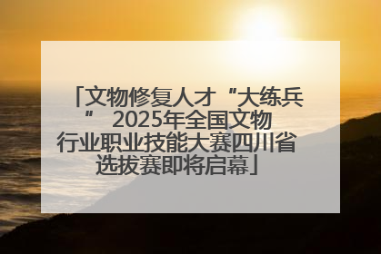 文物修复人才“大练兵” 2025年全国文物行业职业技能大赛四川省选拔赛即将启幕