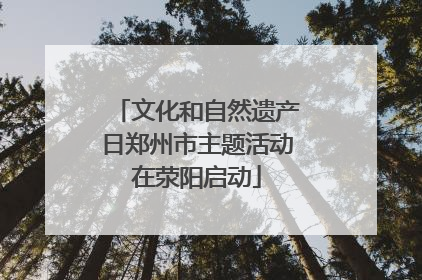 文化和自然遗产日郑州市主题活动在荥阳启动