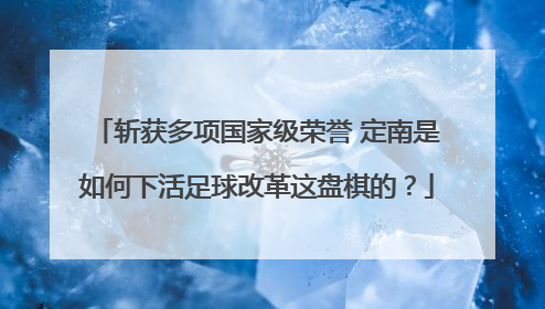 斩获多项国家级荣誉 定南是如何下活足球改革这盘棋的？