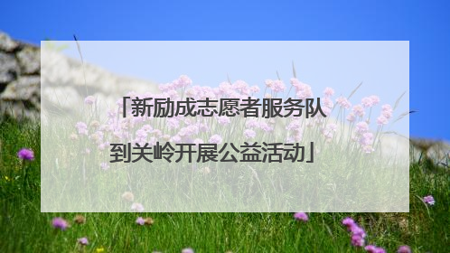新励成志愿者服务队到关岭开展公益活动