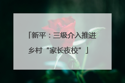 新平：三级介入推进乡村“家长夜校”