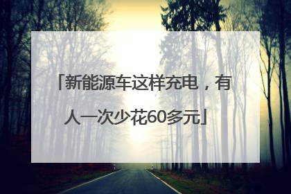 新能源车这样充电，有人一次少花60多元