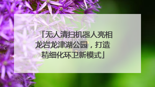 无人清扫机器人亮相龙岩龙津湖公园，打造精细化环卫新模式