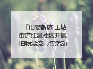 旧物新旅 玉塘街道红星社区开展旧物漂流市集活动   