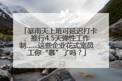 暴雨天上班可延迟打卡、推行4.5天弹性工作制……这些企业花式宠员工你“慕”了吗？