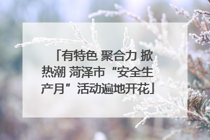 有特色 聚合力 掀热潮 菏泽市“安全生产月”活动遍地开花
